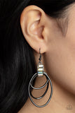 Intergalactic Glamour - Black Earrings - Paparazzi Accessories