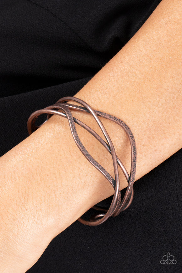 Fierce Fusion - Copper Bracelet - Paparazzi Accessories