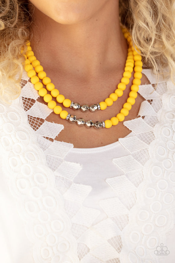Summer Splash - Yellow Necklace - Paparazzi Accessories