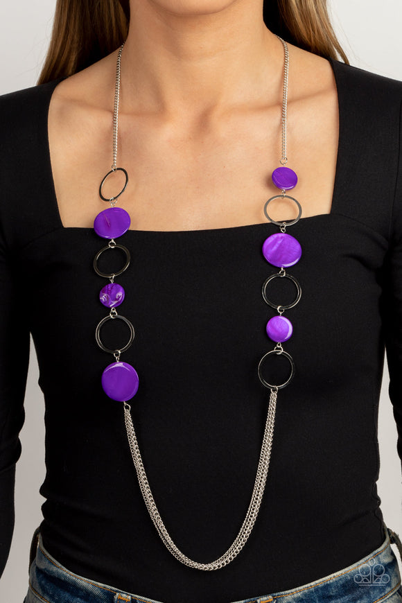 Beach Hub - Purple Necklace - Paparazzi Accessories