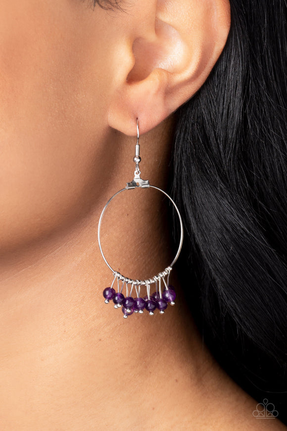 Free Your Soul - Purple Earrings - Paparazzi Accessories
