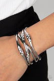 Line It Up - White Bracelet - Paparazzi Accessories
