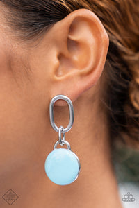 Drop a TINT - Blue Post Earrings - Paparazzi Accessories