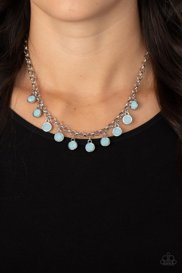 Moonbeam Magic Blue Necklace Paparazzi Accessories Bedazzle Me Pretty Mobile Fashion Boutique