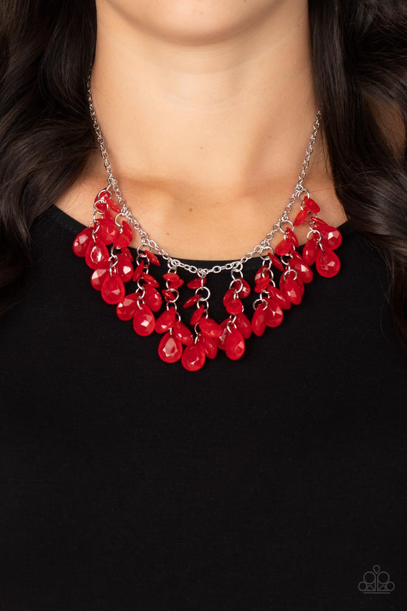 Crystal Cabaret - Red Necklace - Paparazzi Accessories