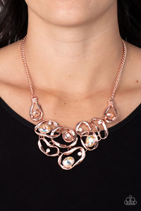 Warp Speed - Copper Necklace - Paparazzi Accessories