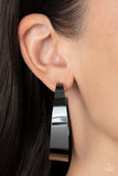 Flat Out Fashionable - Black Earrings - Paparazzi Accessories