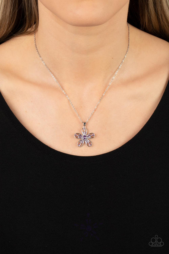 Botanical Ballad - Purple Necklace - Paparazzi Accessories