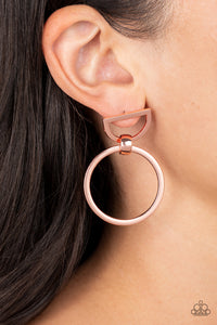CONTOUR Guide - Copper Post Earrings - Paparazzi Accessories