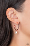 GLAM Overboard - Copper Earrings - Paparazzi Accessories