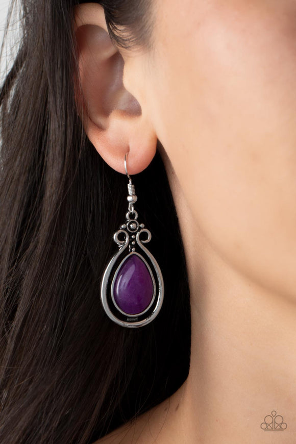 Mountain Mantra - Purple Earrings - Paparazzi Accessories