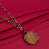 WOODnt Dream of It - Brass Necklace - Paparazzi Accessories