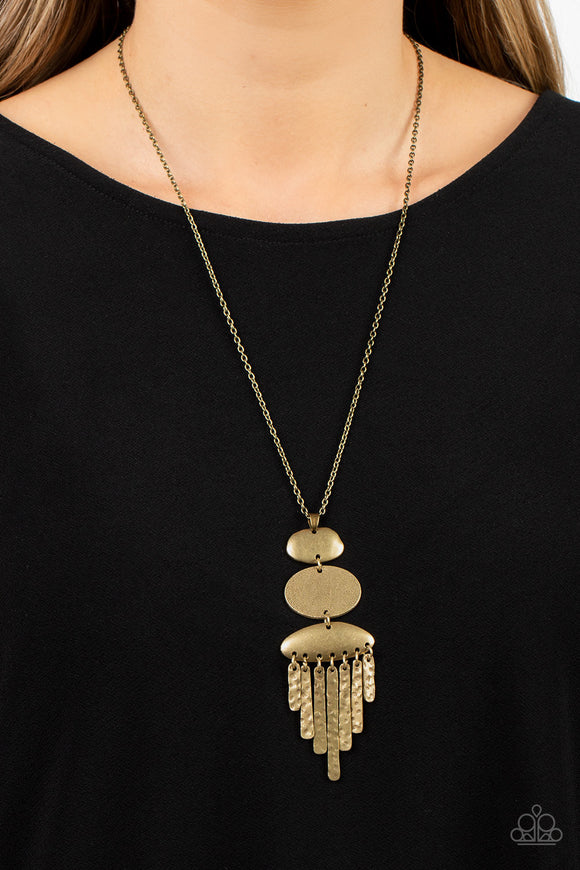 After the ARTIFACT - Brass Necklace - Paparazzi Accessories