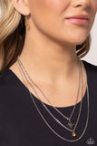 Trendy Twinkle - Orange Necklace - Paparazzi Accessories