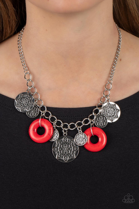 Western Zen - Red Necklace - Paparazzi Accessories