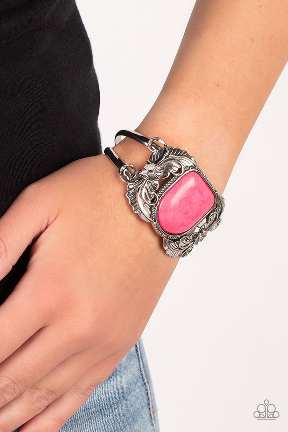 Dune Garden - Pink Bracelet - Paparazzi Accessories