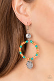 Cayman Catch - Orange Earrings - Paparazzi Accessories