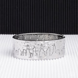 Starry Skyscrapers - White Bracelet - Paparazzi Accessories