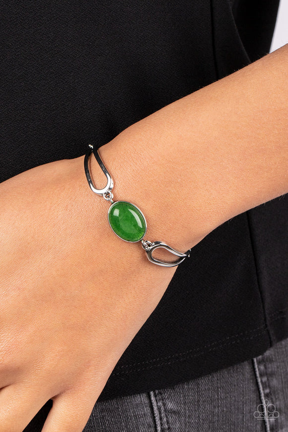 A Quarter Past ZEN - Green Bracelet - Paparazzi Accessories