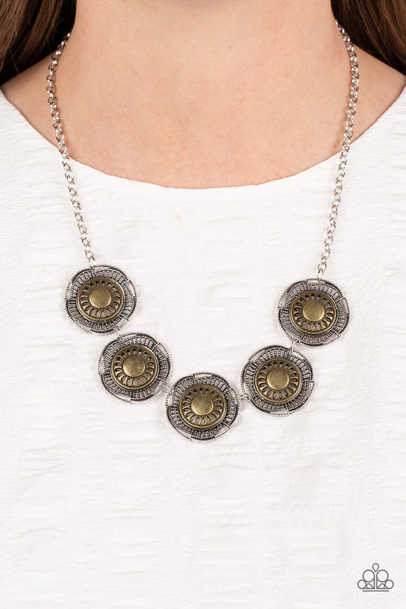 Desert Décor - Silver Necklace - Paparazzi Accessories