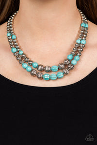 Country Road Trip - Blue Necklace - Paparazzi Accessories