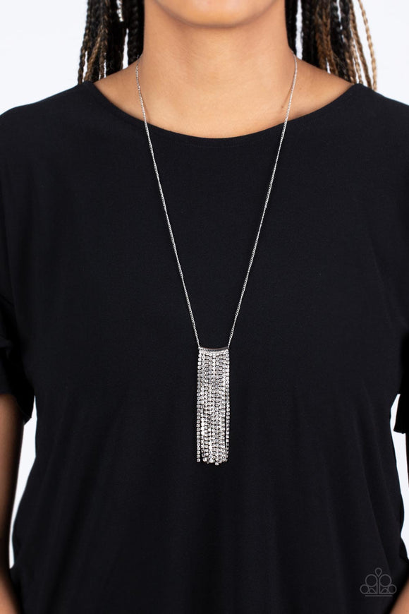 Stellar Crescendo - White Necklace - Paparazzi Accessories
