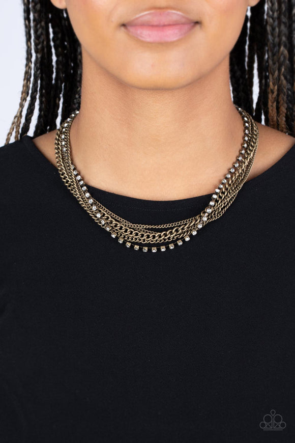 Free to CHAINge My Mind - Brass Necklace - Paparazzi Accessories