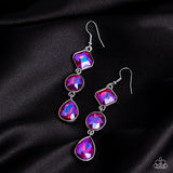 Reflective Rhinestones - Pink Earrings - Paparazzi Accessories