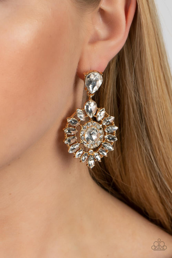 My Good LUXE Charm - Gold Post Earrings - Paparazzi Accessories
