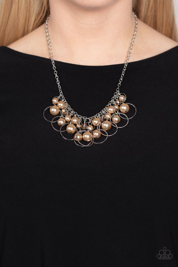 Ballroom Bliss - Brown Necklace - Paparazzi Accessories