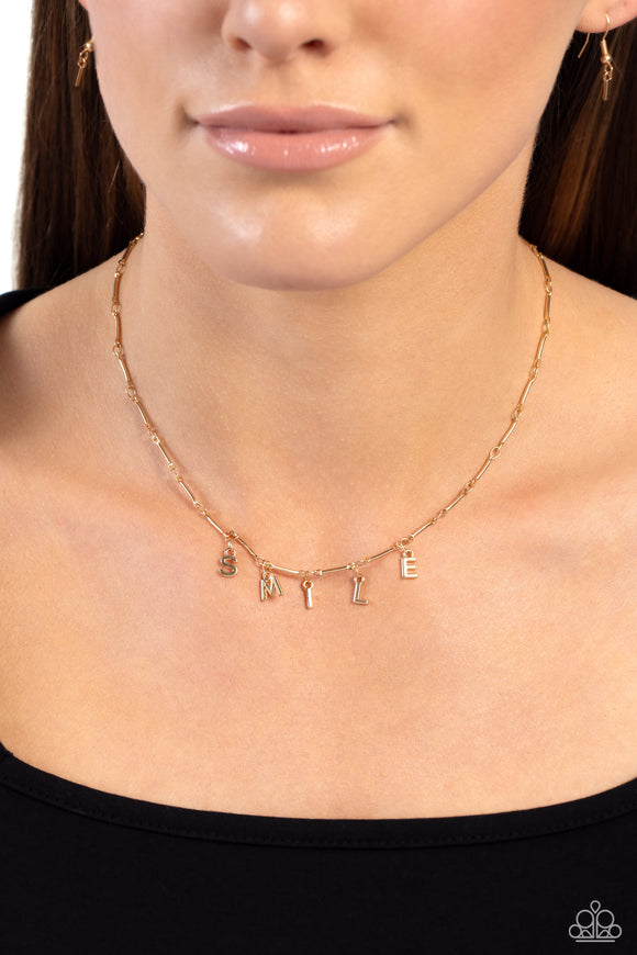 Say My Name - Gold Necklace - Paparazzi Accessories