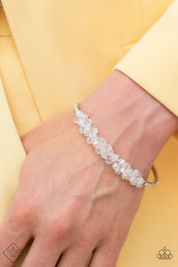 BAUBLY Personality - White Bracelet - Paparazzi Accessories