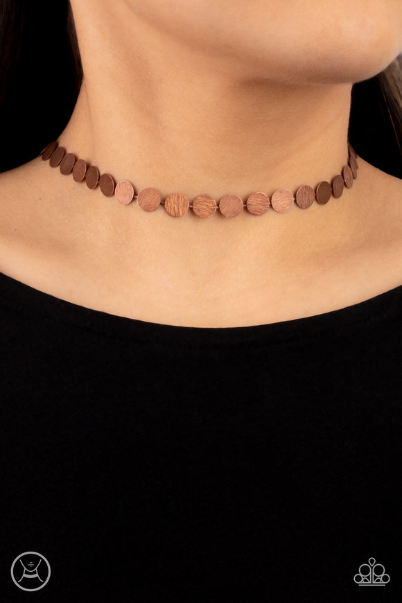 Flash Mob Flicker - Copper Necklace - Paparazzi Accessories
