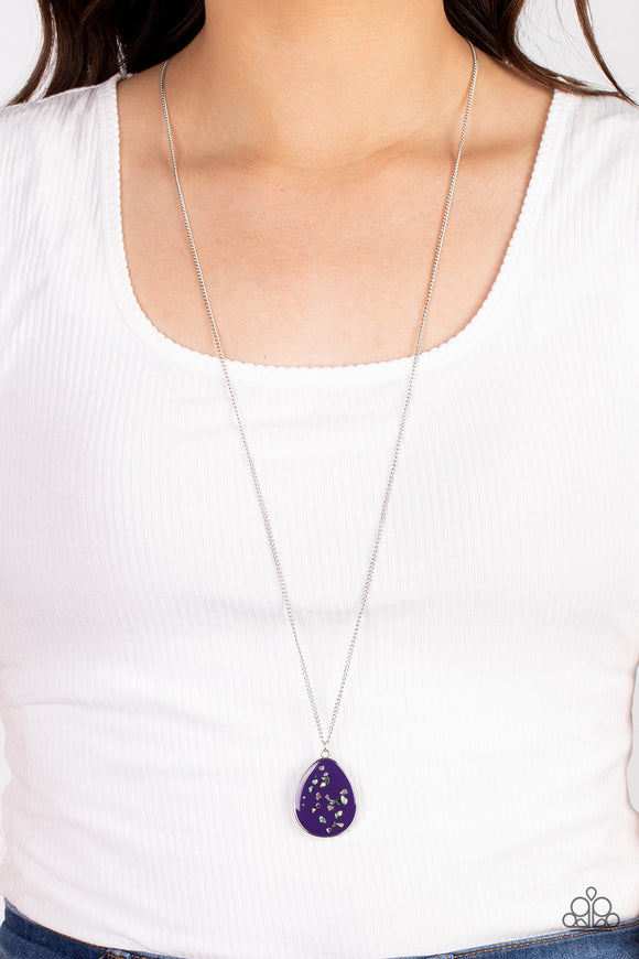 Shimmering Seafloors - Purple Necklace - Paparazzi Accessories