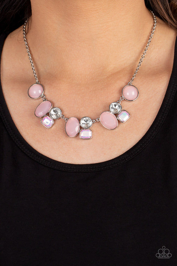 Fantasy World - Pink Necklace - Paparazzi Accessories