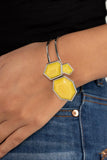 Tourist TRAPEZOID - Yellow Bracelet - Paparazzi Accessories