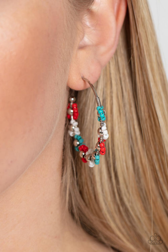 Growth Spurt - Red Earrings - Paparazzi Accessories