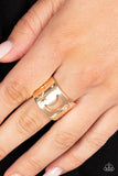 Lunar Levels - Gold Ring - Paparazzi Accessories