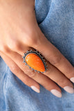 Down-to-Earth Essence - Orange Ring - Paparazzi Accessories