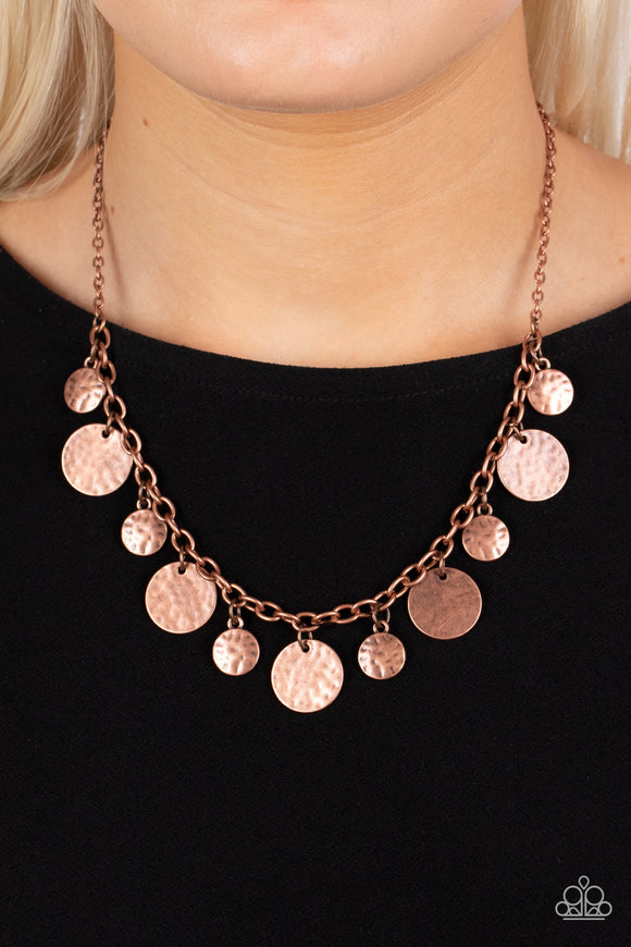 Model Medallions - Copper Necklace - Paparazzi Accessories