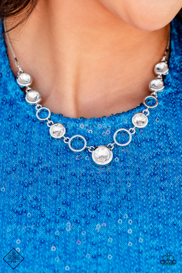 Elegantly Elite - White Necklace - Paparazzi Accessories
