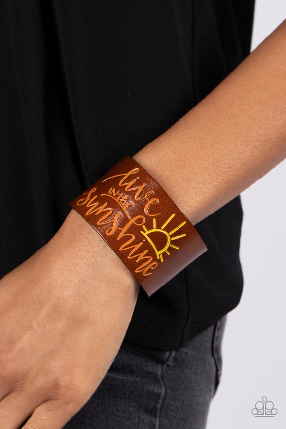 Sunshine Season - Orange Bracelet - Paparazzi Accessories