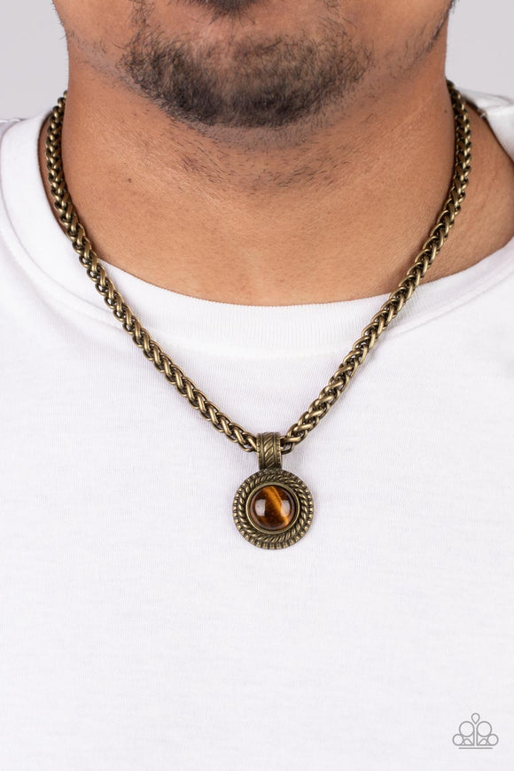 Pendant Dreams - Brass Necklace - Paparazzi Accessories