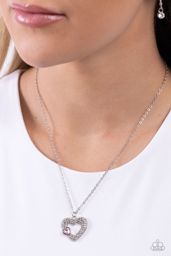 Bedazzled Bliss - Pink Necklace - Paparazzi Accessories