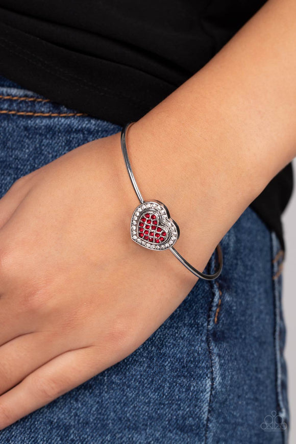 Stunning Soulmates - Red Bracelet - Paparazzi Accessories