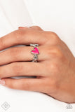 Contemporary Charm - Pink Ring - Paparazzi Accessories