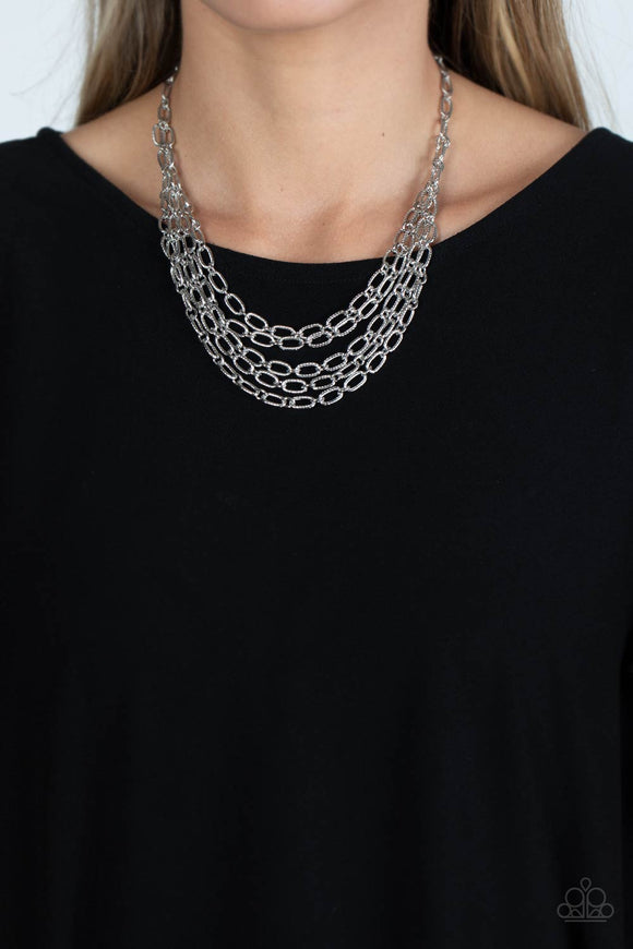 House of CHAIN - Silver Necklace - Paparazzi Accessories