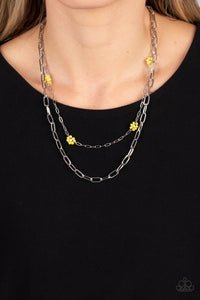 Bold Buds - Yellow Necklace - Paparazzi Accessories