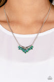 Flash of Fringe - Green Necklace - Paparazzi Accessories