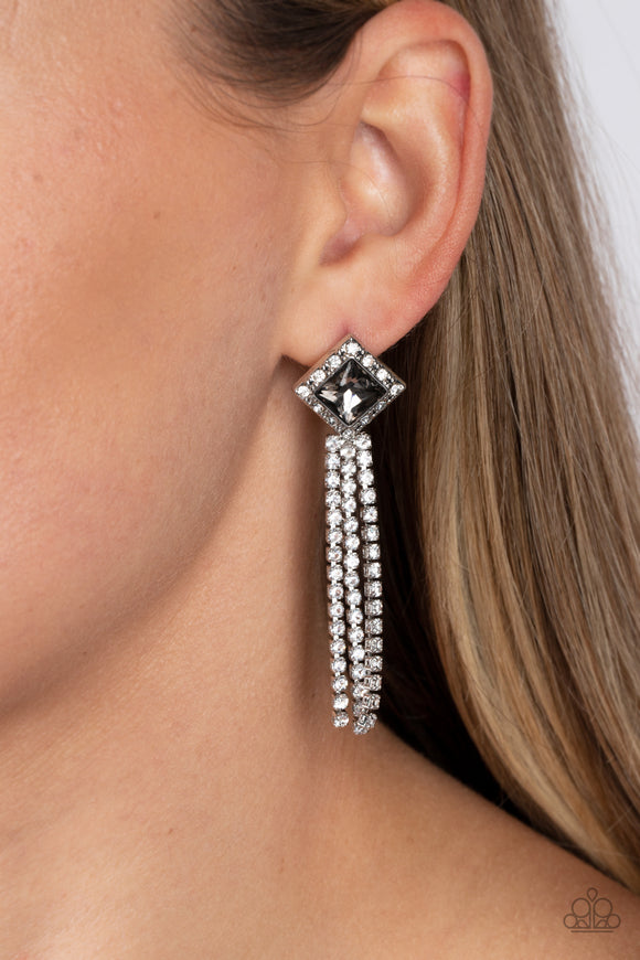 Seasonal Sparkle - Silver Post Earrings - Paparazzi Accessories